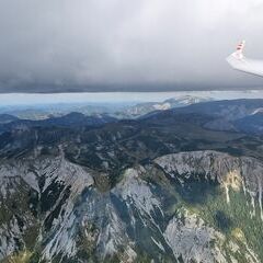 Flugwegposition um 13:32:16: Aufgenommen in der Nähe von Gemeinde Neuberg an der Mürz, 8692, Österreich in 2202 Meter